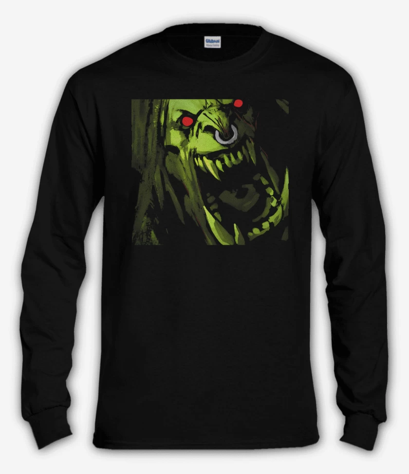 Polera manga larga Negro de Grom Hellscream