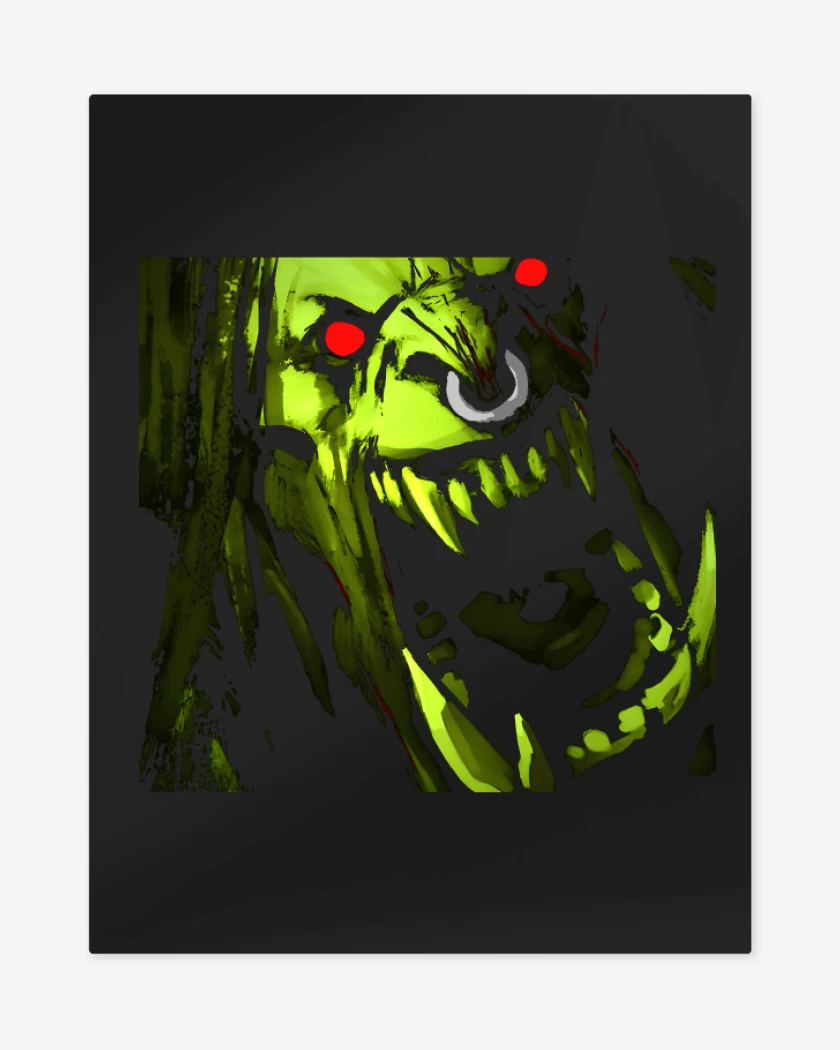 Print metalico Negro de Grom Hellscream