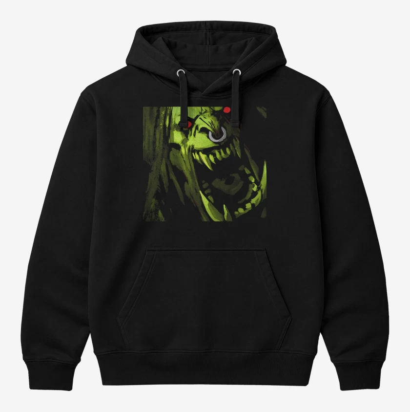 Polerón Canguro Negro de Grom Hellscream