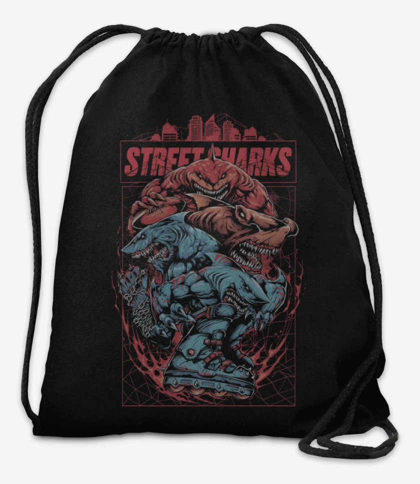 Mochila Negro de Street Sharks