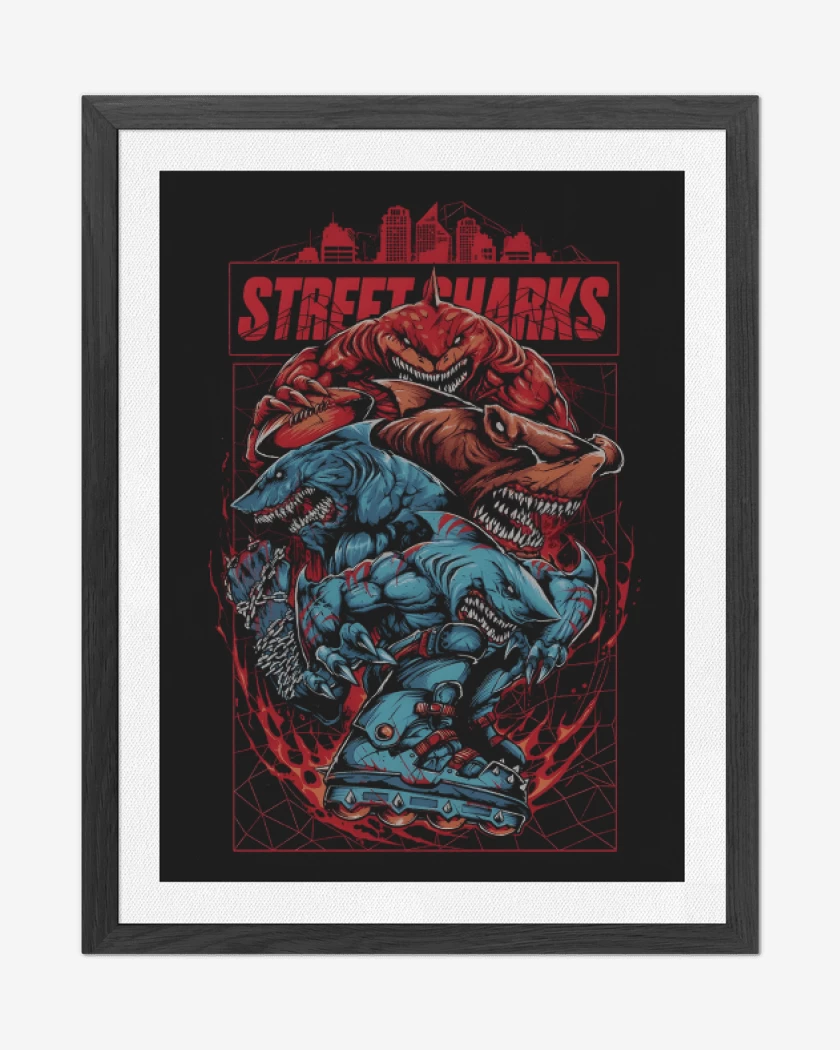 Cuadro decorativo Negro de Street Sharks