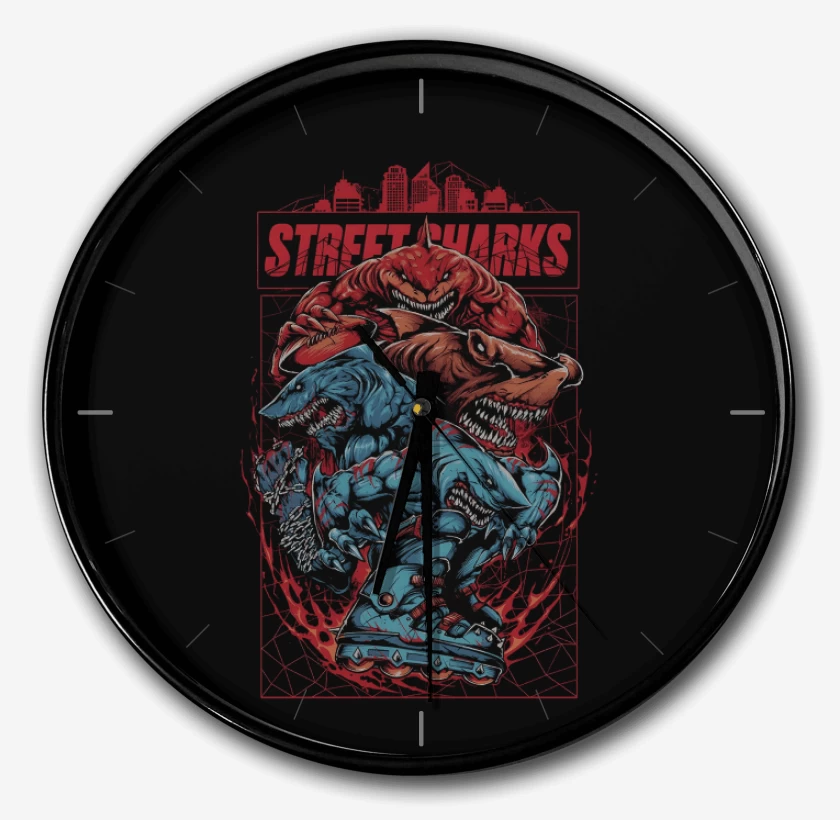 Reloj Negro de Street Sharks