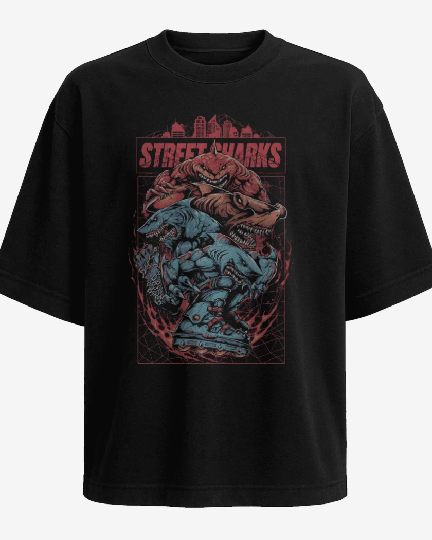 Polera Oversize Street Sharks