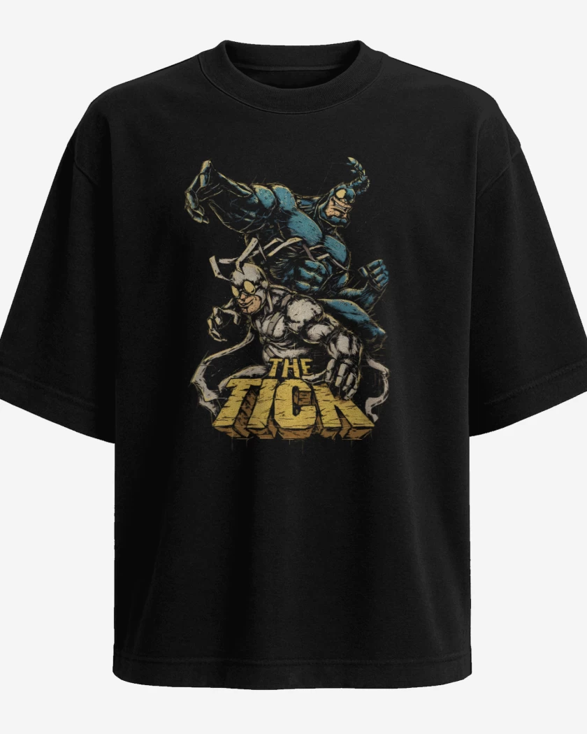 Polera Oversize Negro de Tick la garrapata