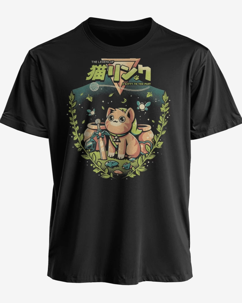 Polera premium Negro de Un Gatito del Pasado