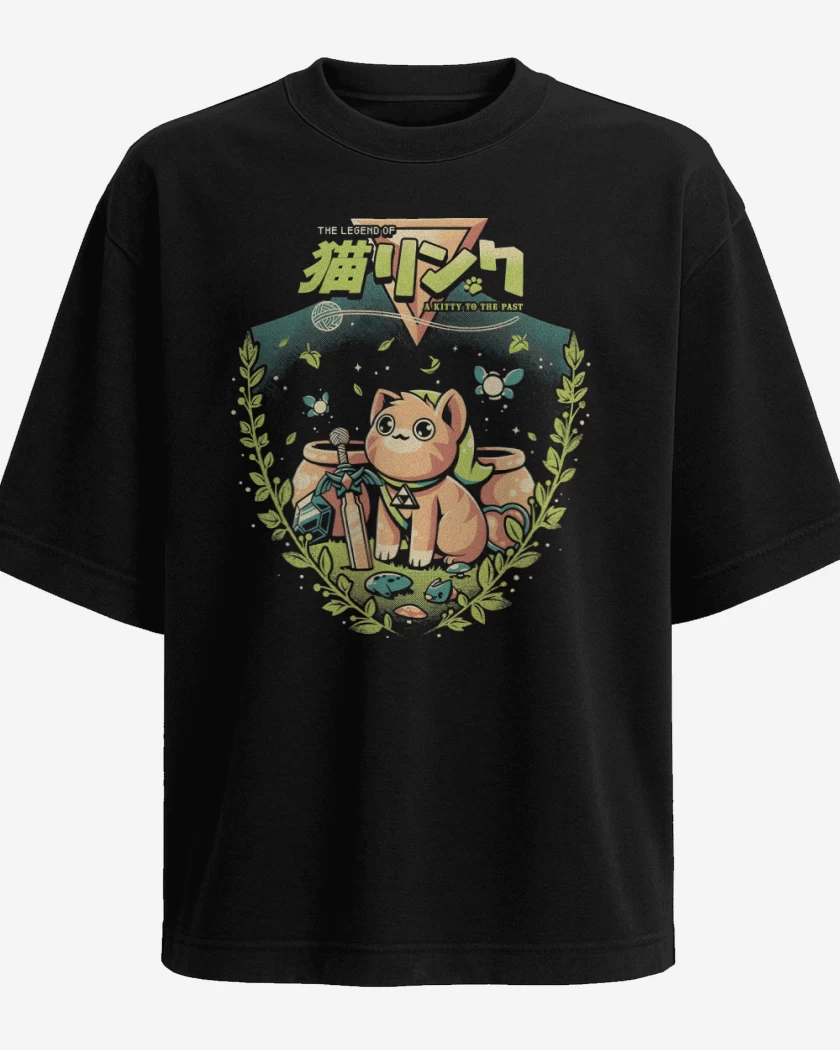 Polera Oversize Un Gatito del Pasado