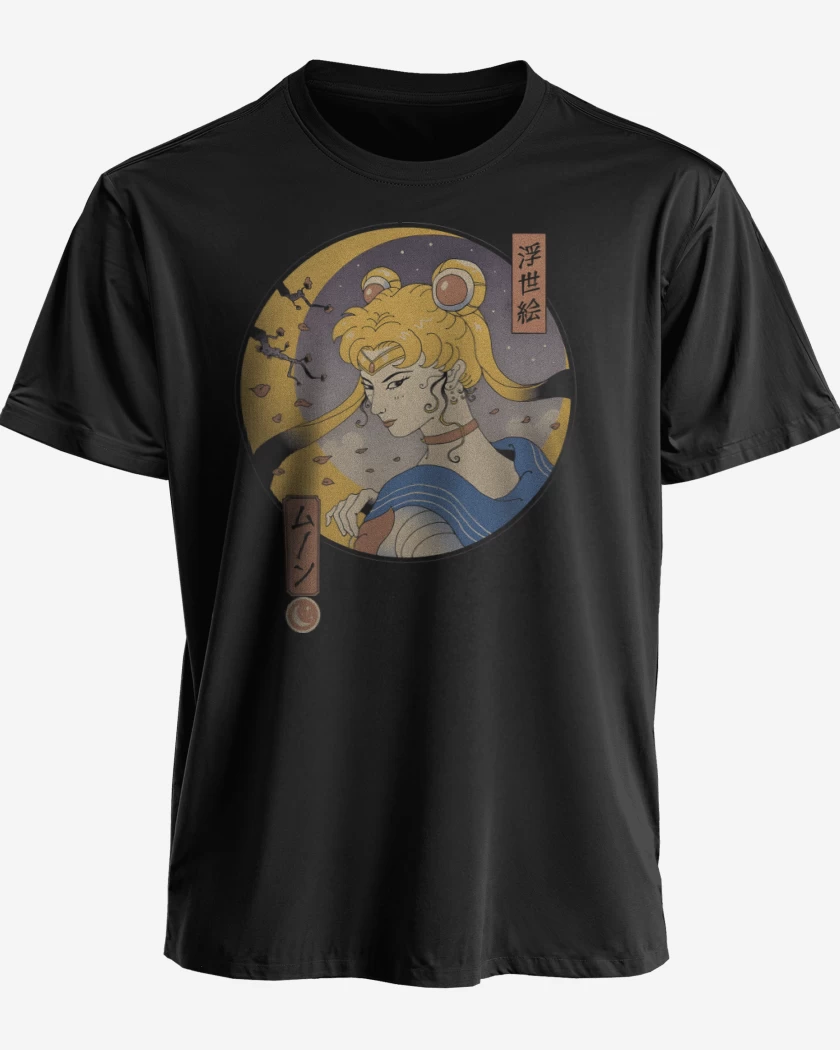 Polera Negro de Sailor Ukiyo-e