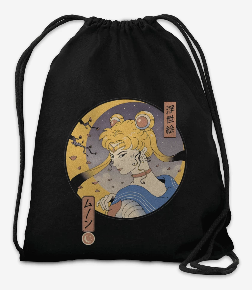 Mochila Negro de Sailor Ukiyo-e