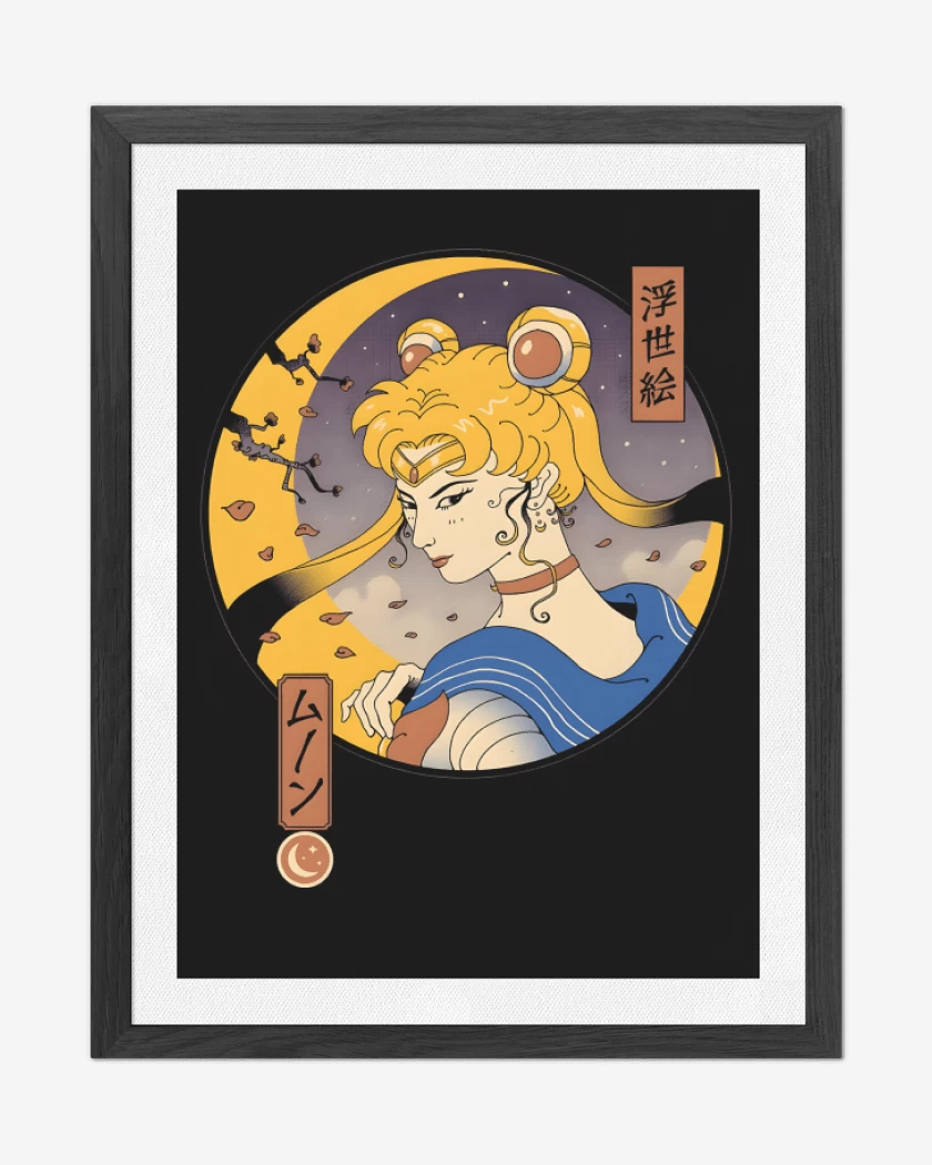 Cuadro decorativo Negro de Sailor Ukiyo-e