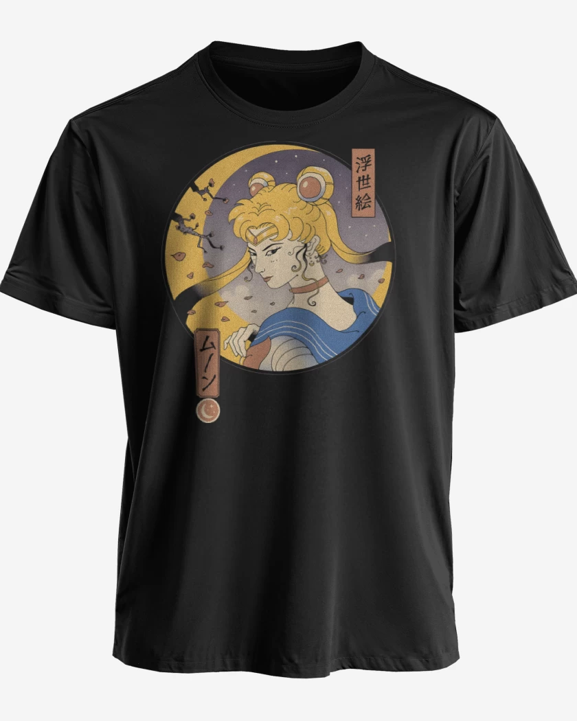 Polera premium Negro de Sailor Ukiyo-e