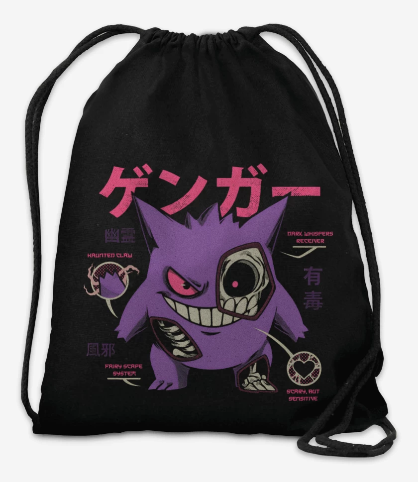 Mochila Negro de Anatomía de un Gengar