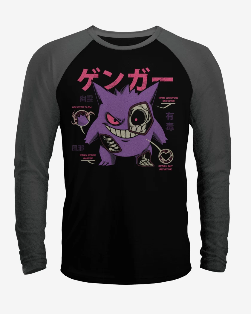 Polera Raglan Anatomía de un Gengar