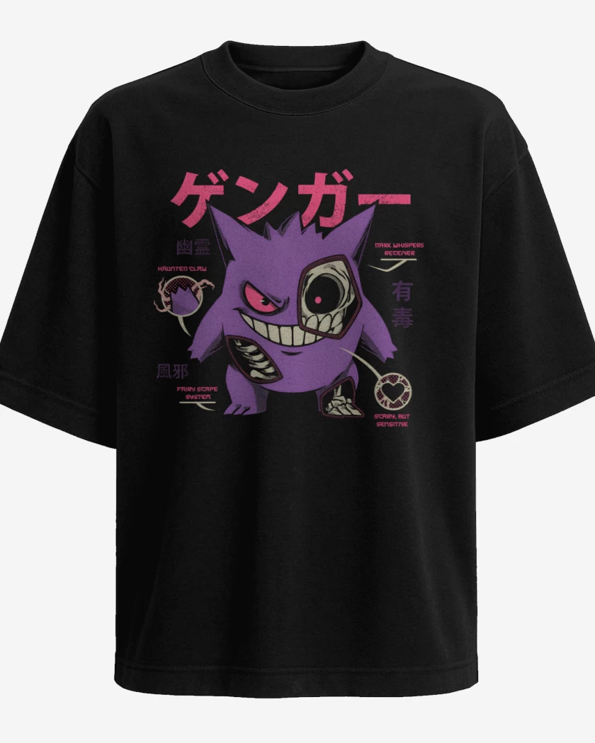 Polera Oversize Anatomía de un Gengar