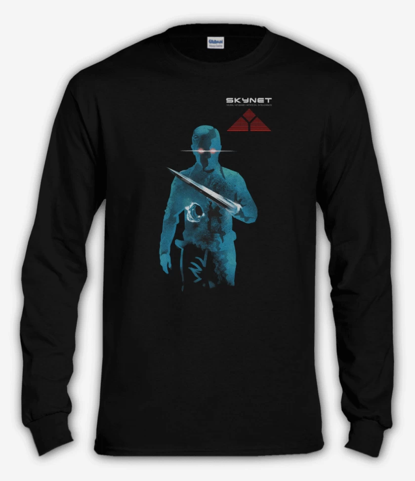 Polera manga larga Negro de T 1000 Skynet