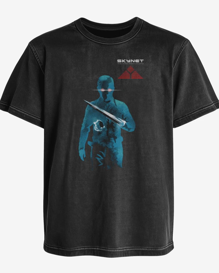 Polera desgastada T 1000 Skynet