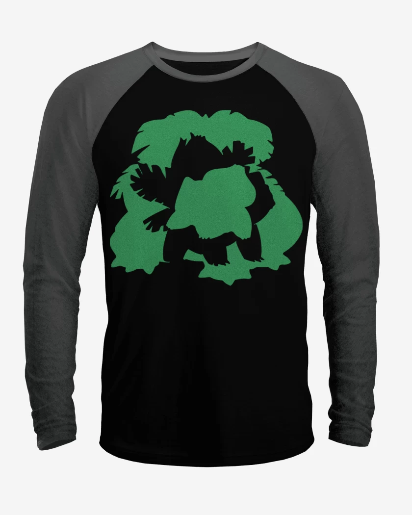 Polera Raglan Negro / Negro Heather de Bulbavolution