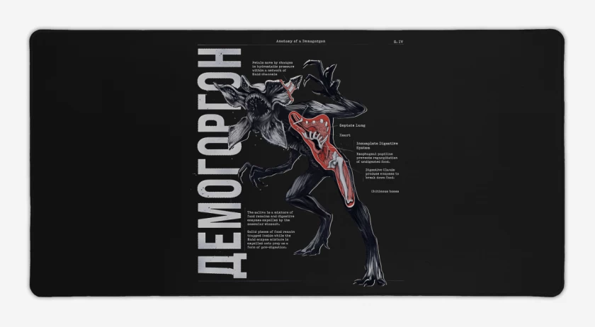 Mouse pad Gamer Anatomía del Demogorgon