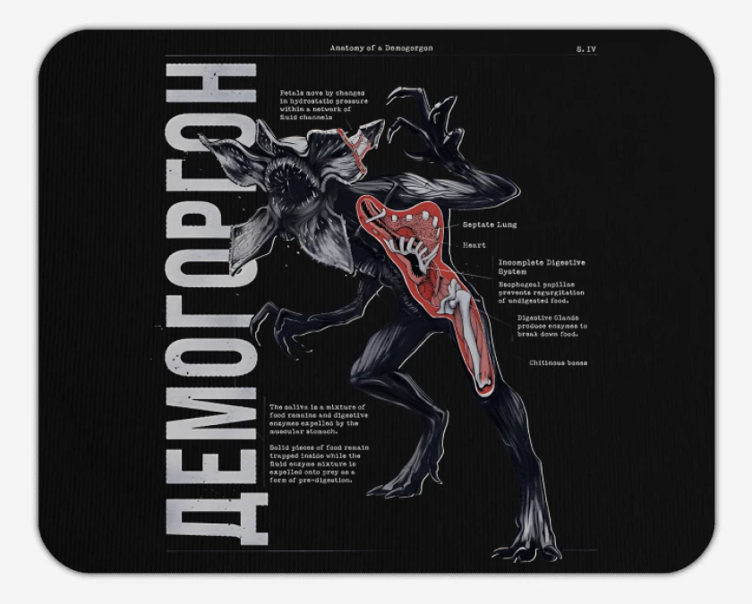 Mousepad Anatomía del Demogorgon
