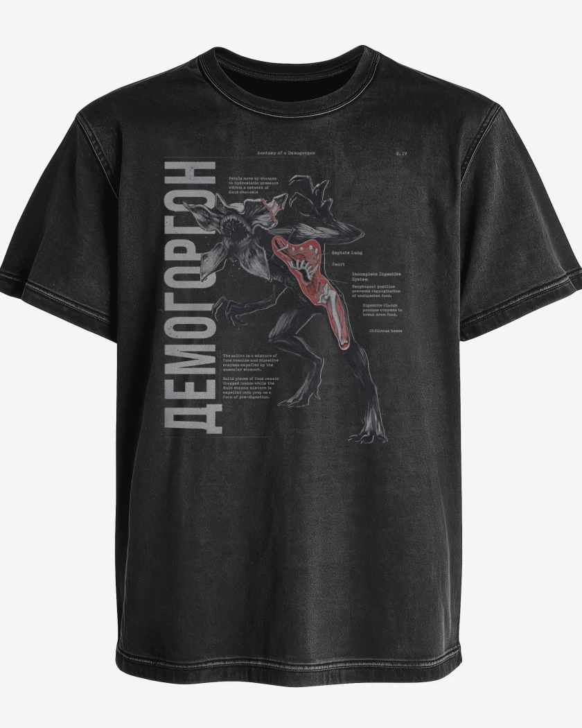 Polera desgastada Anatomía del Demogorgon