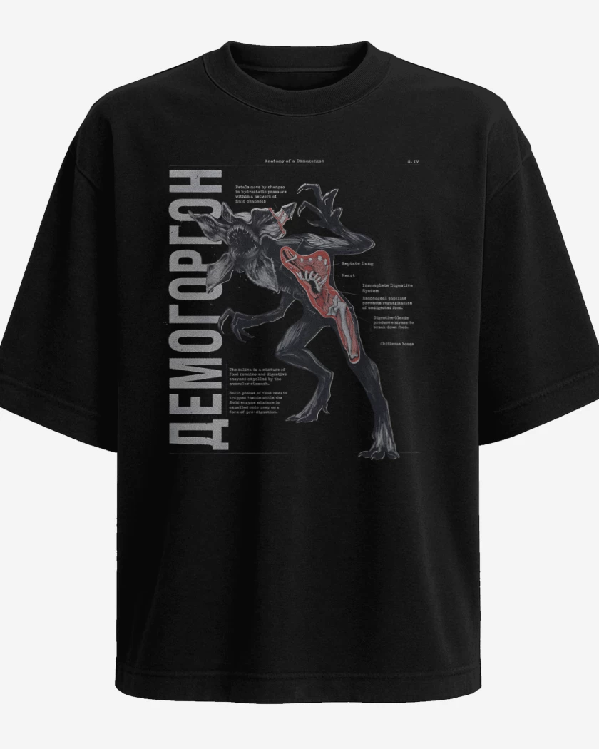 Polera Oversize Anatomía del Demogorgon