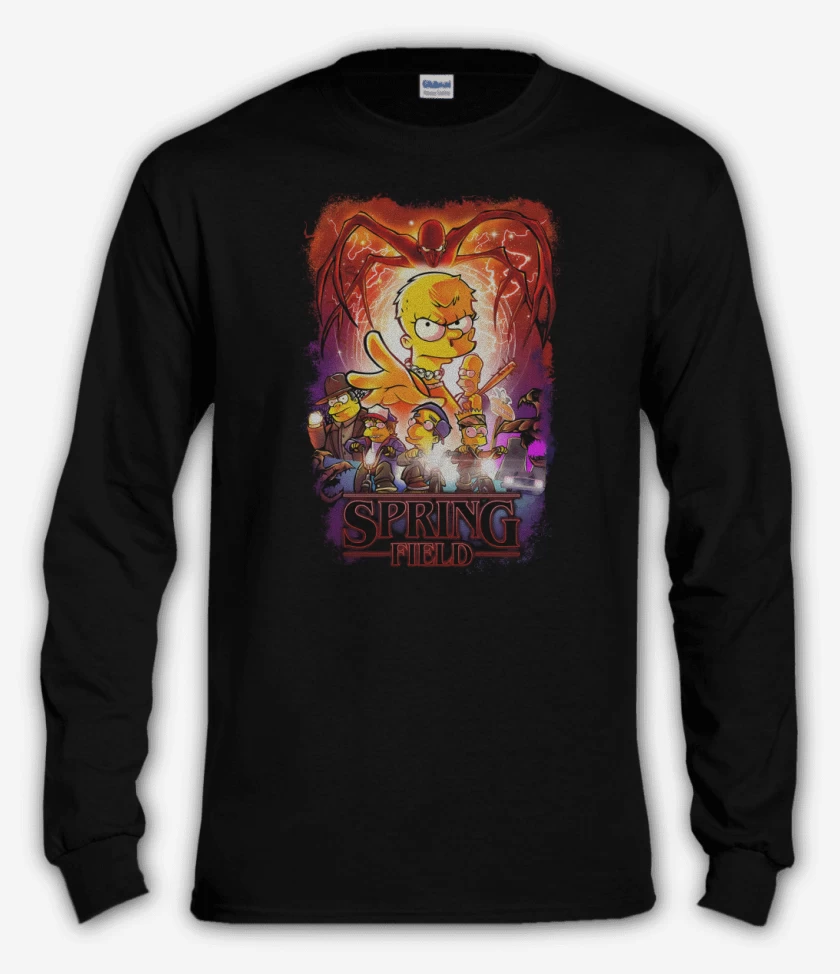 Polera manga larga Negro de Spring Field