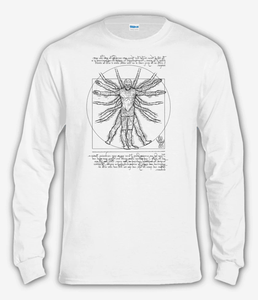 Polera manga larga Blanco de Vecna de Vitruvio
