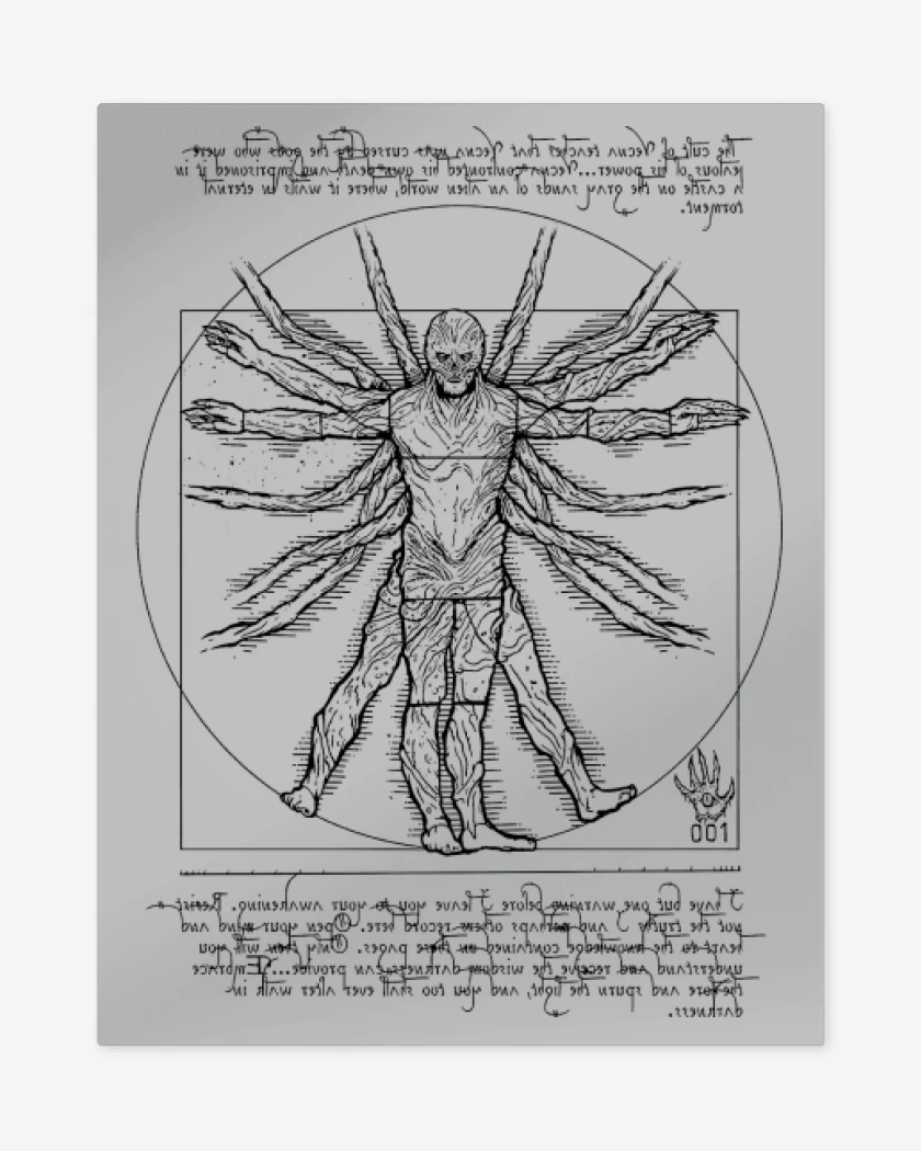 Print metalico Gris Melange de Vecna de Vitruvio