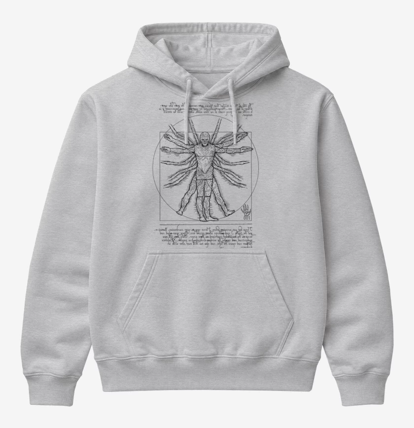 Poleron Canguro básico Gris Melange de Vecna de Vitruvio