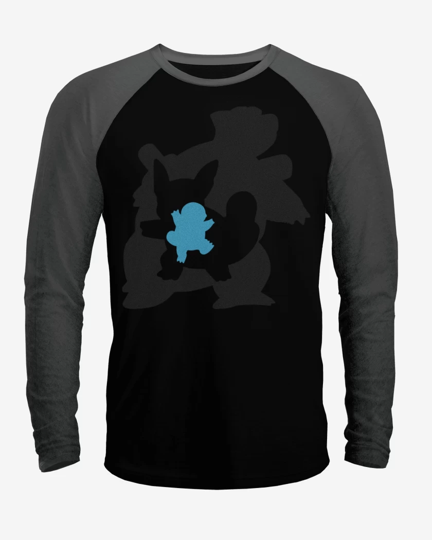Polera Raglan Negro / Negro Heather de Squirtvolution
