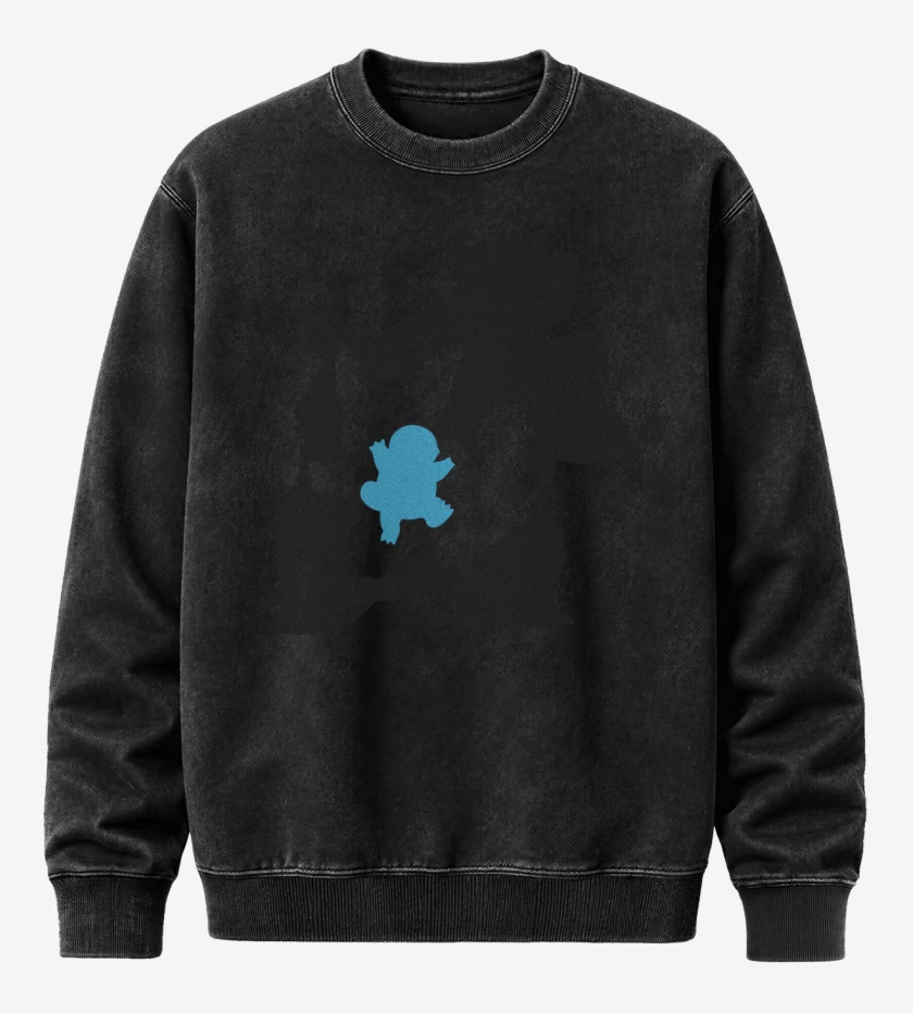 Poleron Polo Acid Wash Negro de Squirtvolution