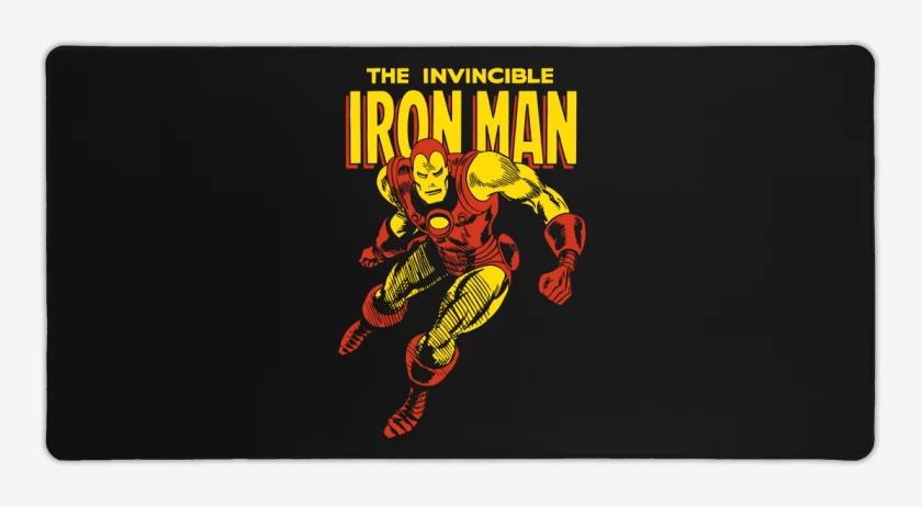 Mouse pad Gamer Negro de El invencible hombre de hierro
