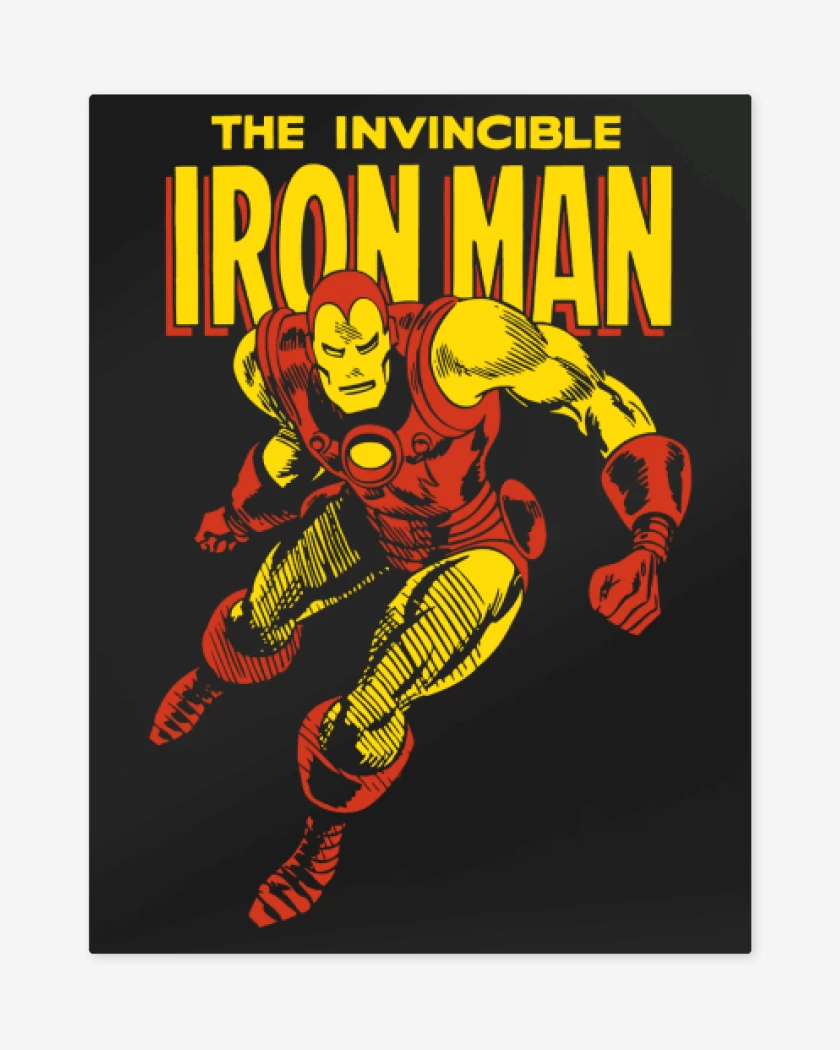 Print metalico El invencible hombre de hierro