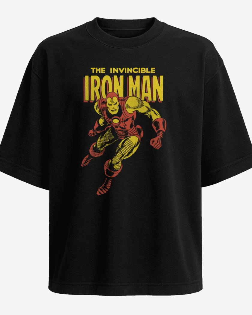 Polera Oversize Negro de El invencible hombre de hierro