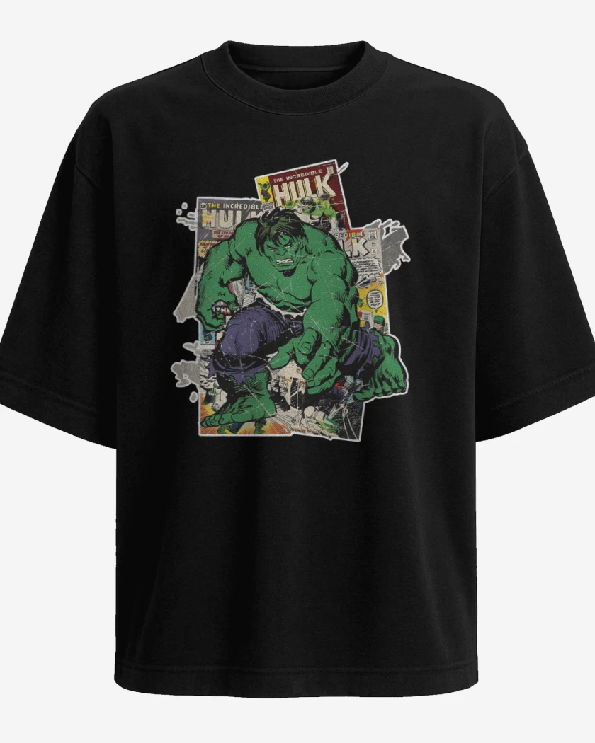 Polera Oversize Negro de The incredible Hulk