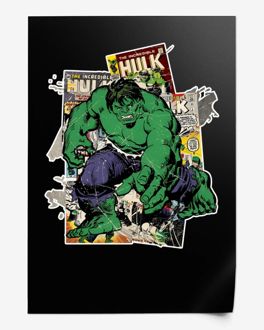Print Negro de The incredible Hulk