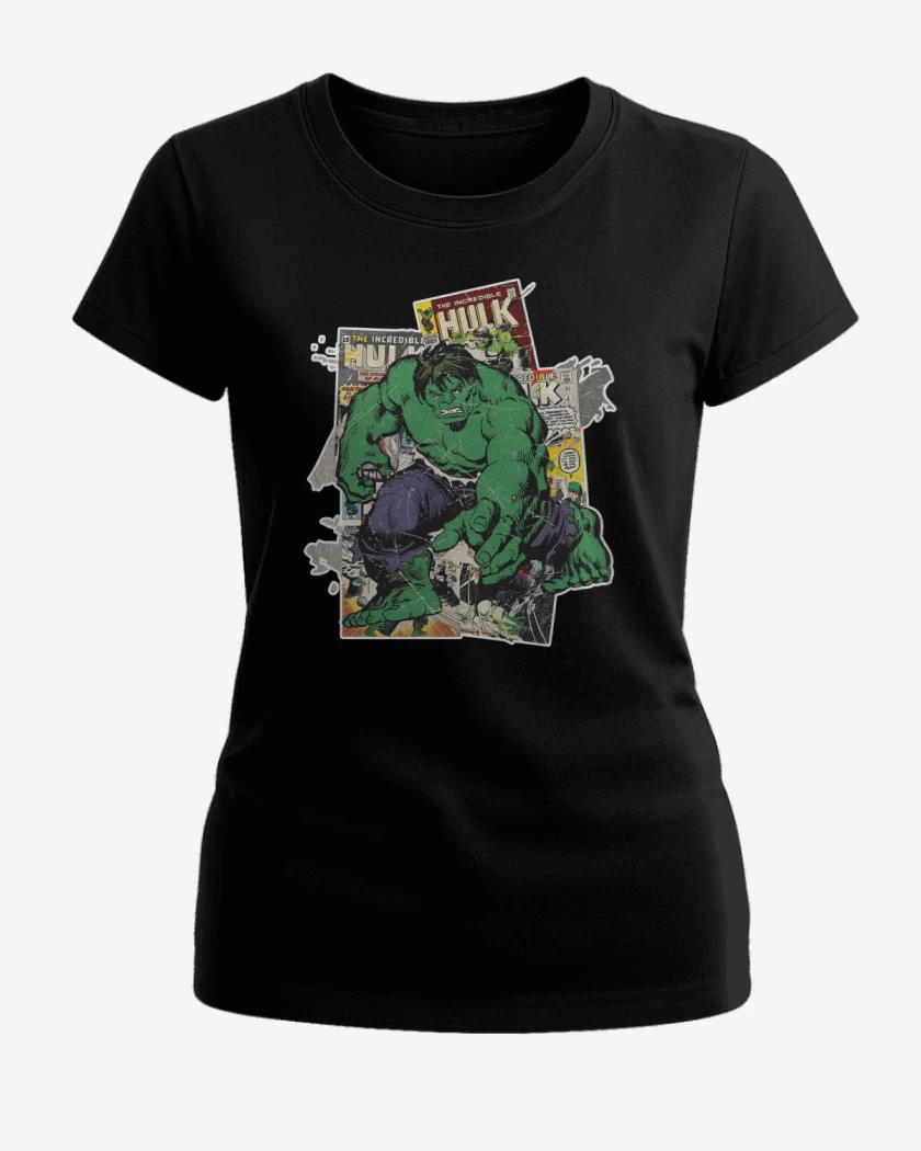 Polera de Mujer Negro de The incredible Hulk