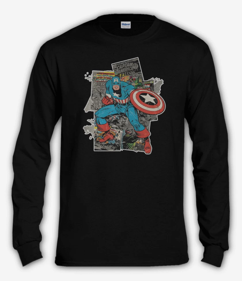 Polera manga larga Negro de El capitan gringo