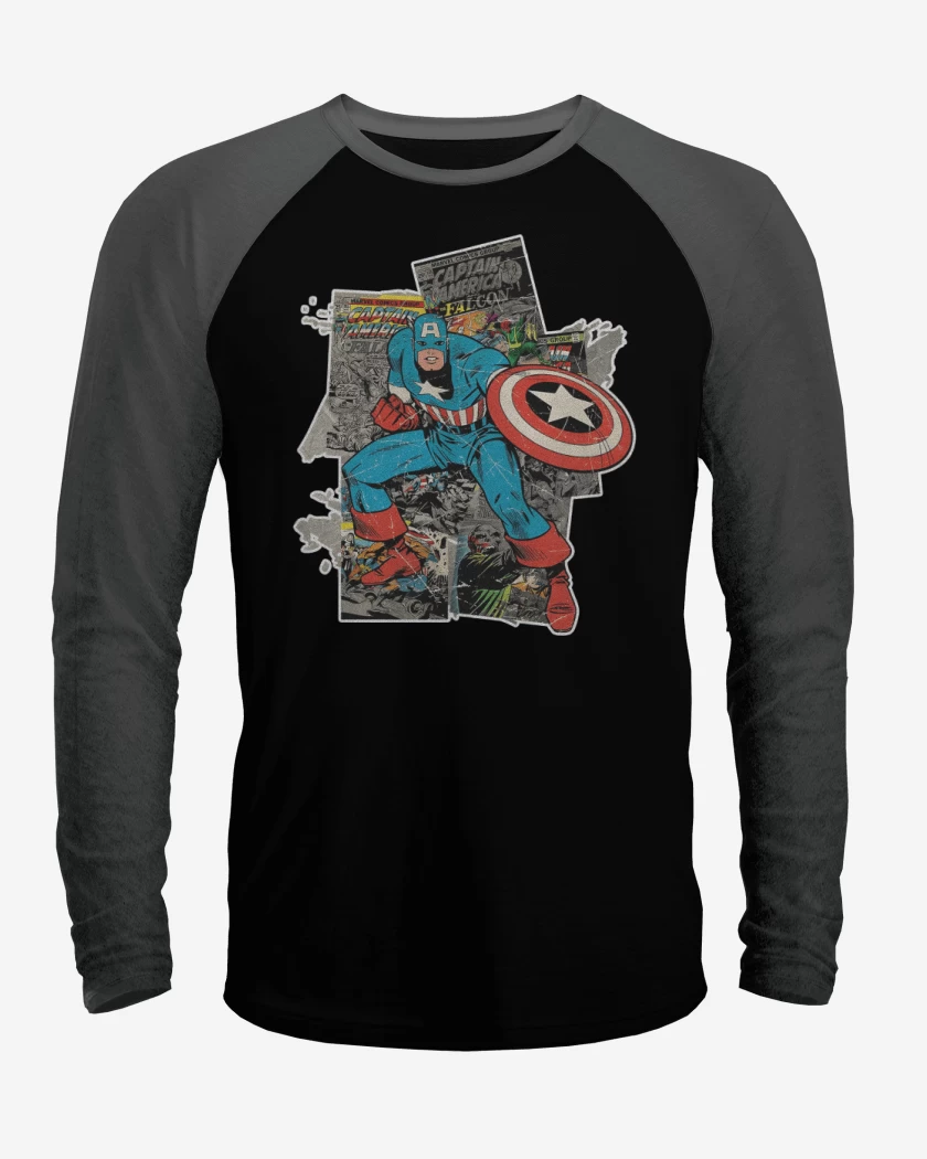Polera Raglan El capitan gringo