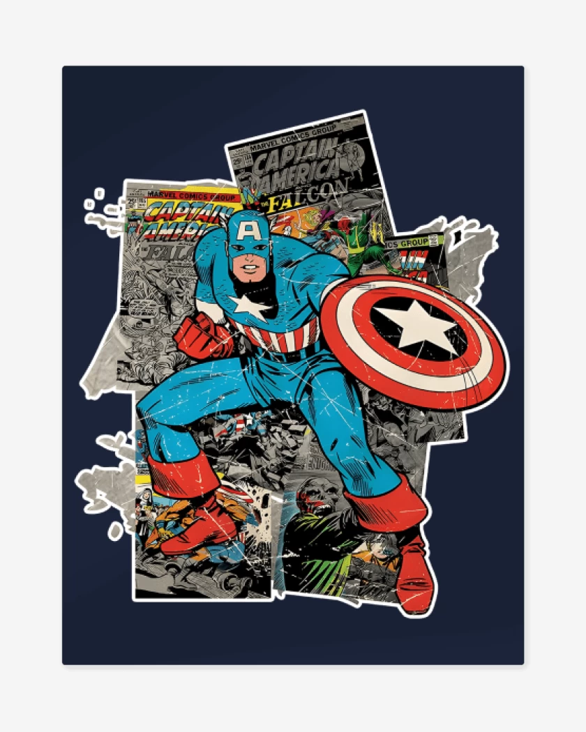 Print metalico El capitan gringo