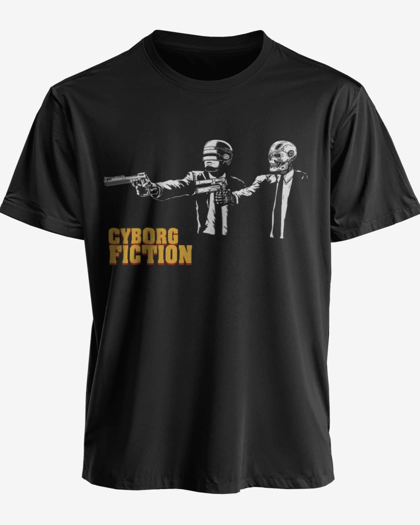 Polera premium Negro de Cyborg Fiction