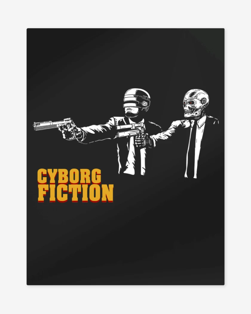 Print metalico Negro de Cyborg Fiction