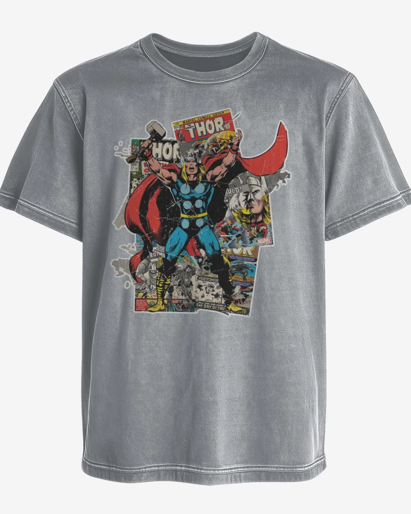 Polera desgastada God of thunder