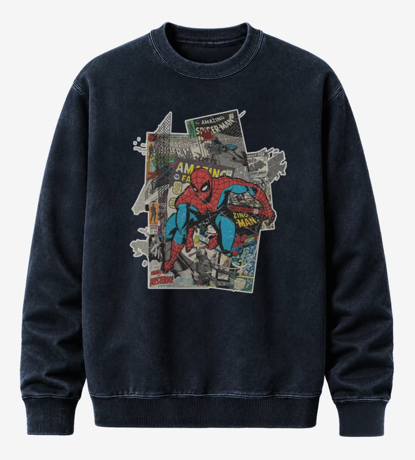 Poleron Polo Acid Wash Azul Marino de El araña