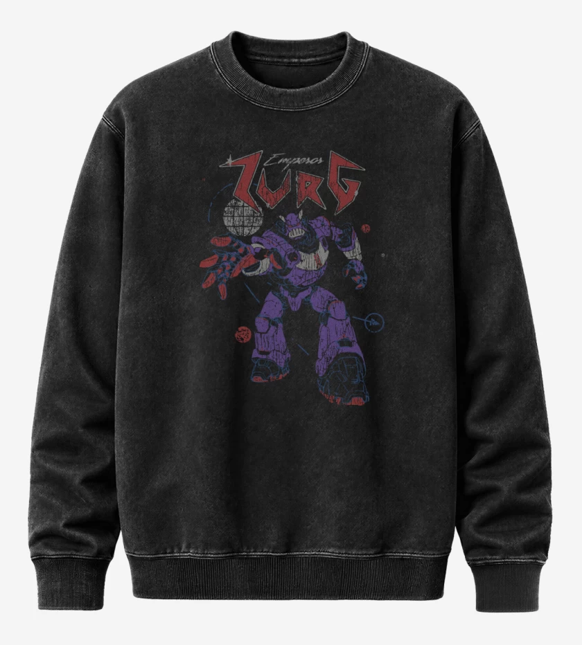 Poleron Polo Acid Wash Negro de Emperador Zurg