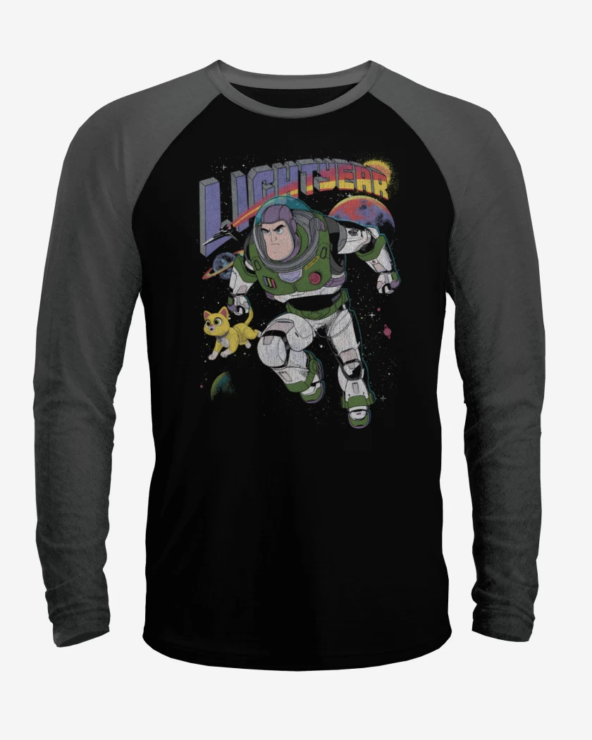 Polera Raglan Negro / Negro Heather de Lightyear