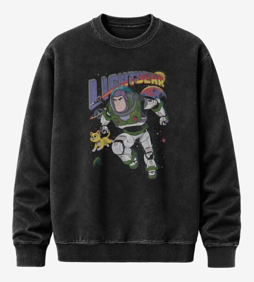 Poleron Polo Acid Wash Negro de Lightyear