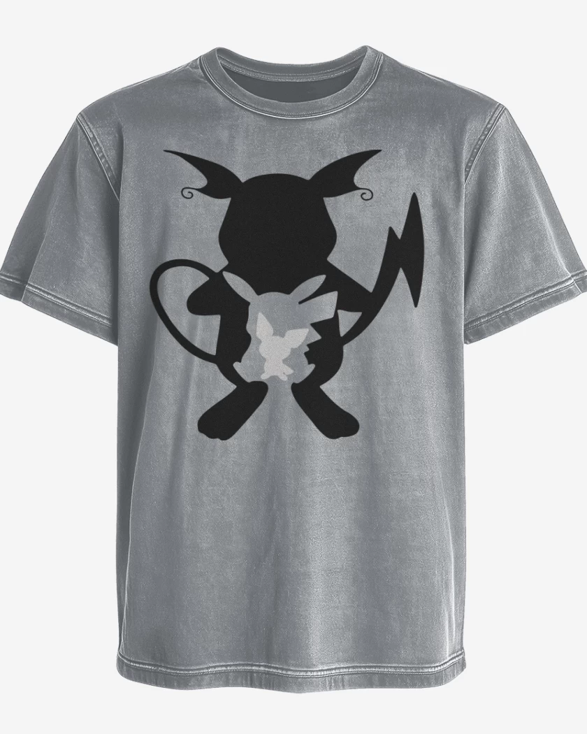 Polera desgastada Gris Melange de Pikavolution