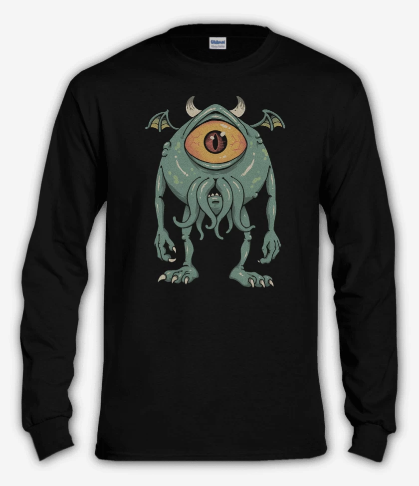 Polera manga larga Negro de Cthuluh Inc 