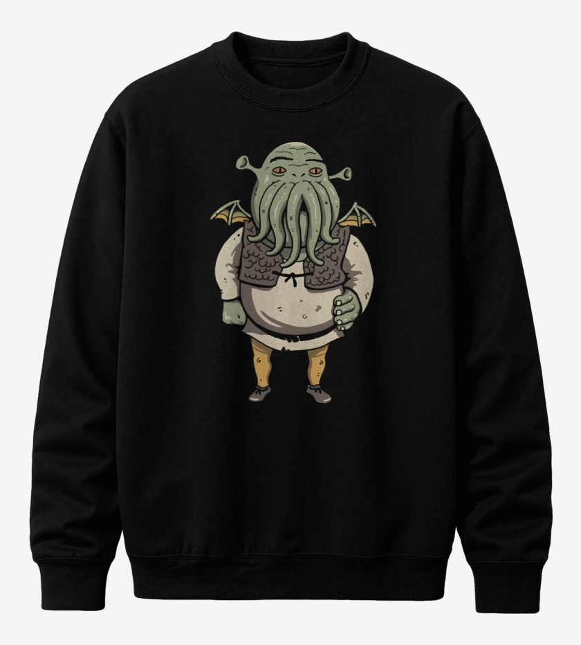 Poleron polo Negro de Shrektulhu