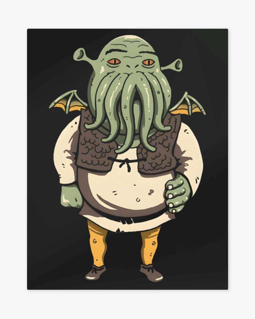 Print metalico Negro de Shrektulhu